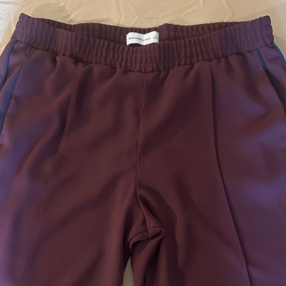 Abercrombie & Fitch Burgundy Track Pants